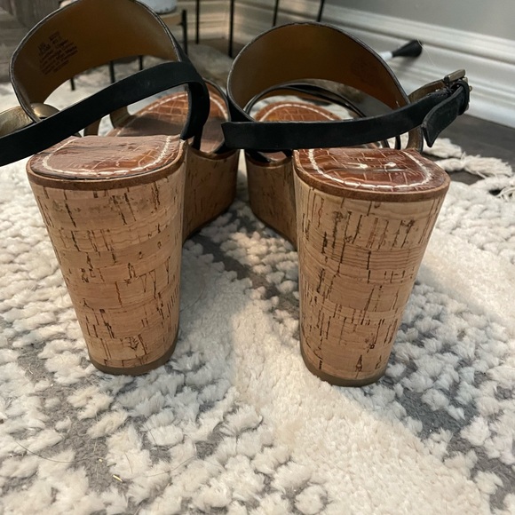 Sam Edelman Black Leather Strappy Sandals - size 10.5 - Picture 3 of 5